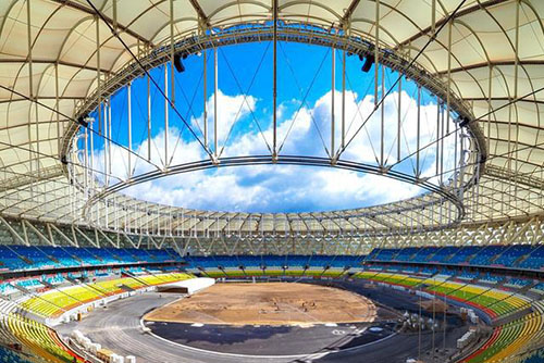 碳纤维体育应用实例,三亚体育产业园交叉索